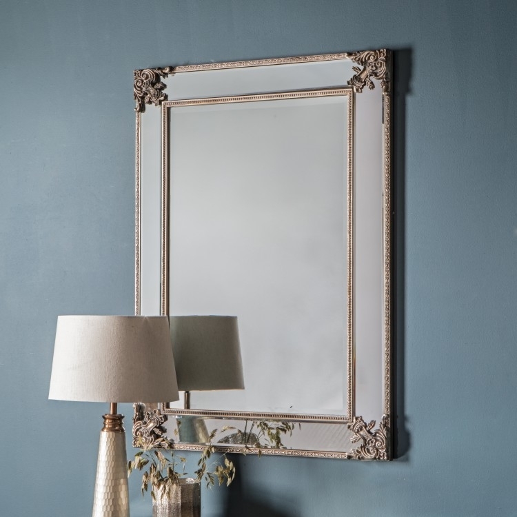 Product photograph of Wilson Champagne Rectangular Mirror from Choice Furniture Superstore.