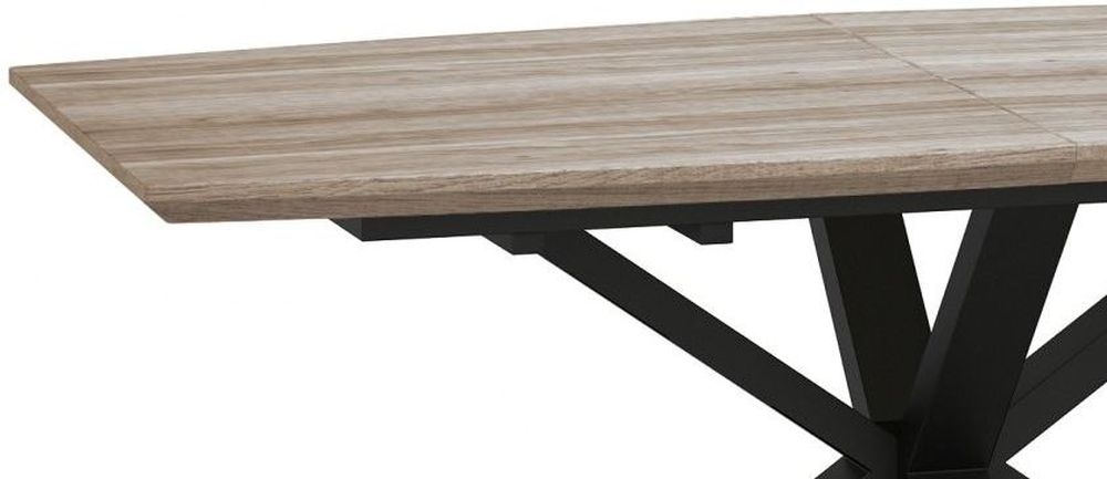 Product photograph of Delta Rustic Wood 6-8 Seater Extending Dining Table from Choice Furniture Superstore.