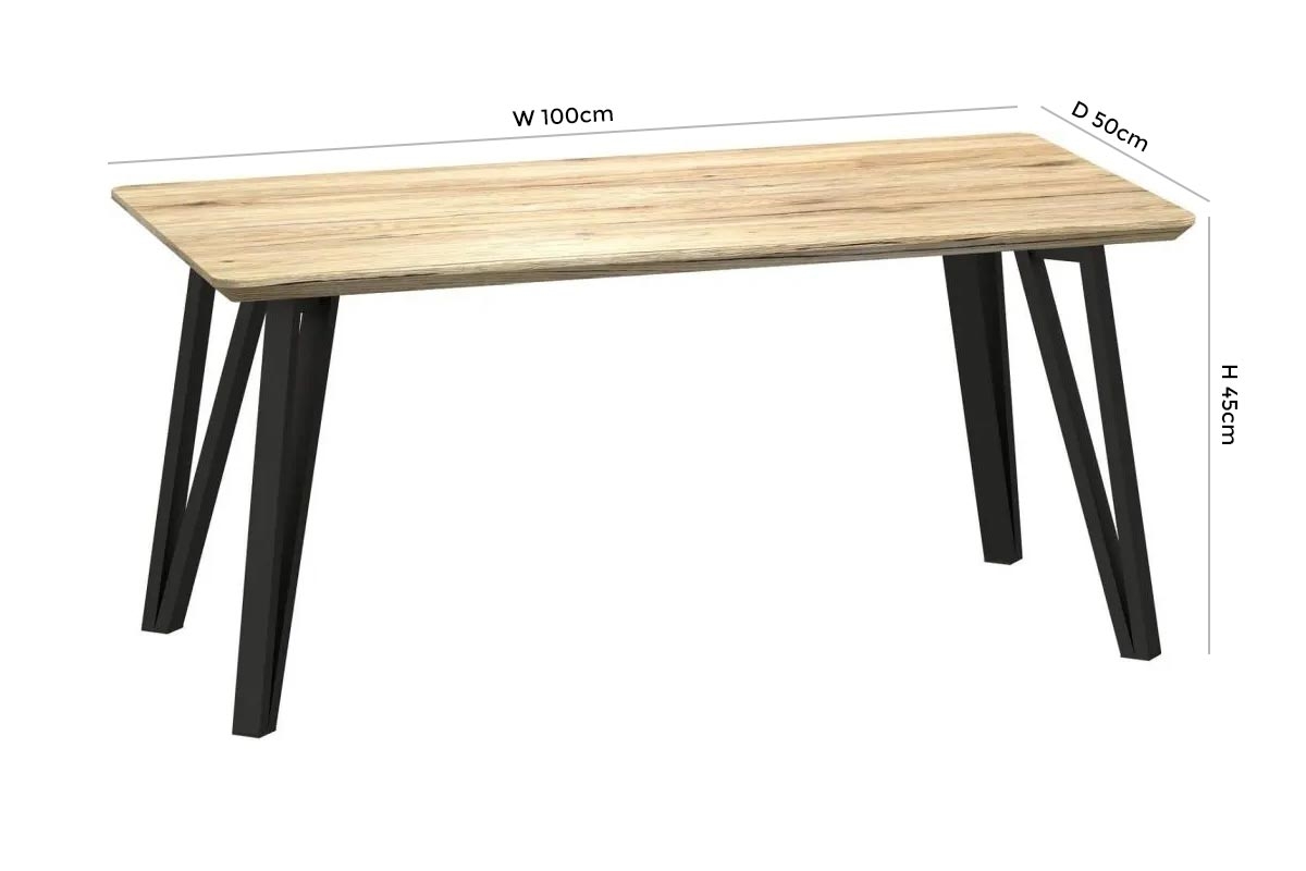 Product photograph of Delta Light Wood And Metal Coffee Table from Choice Furniture Superstore.