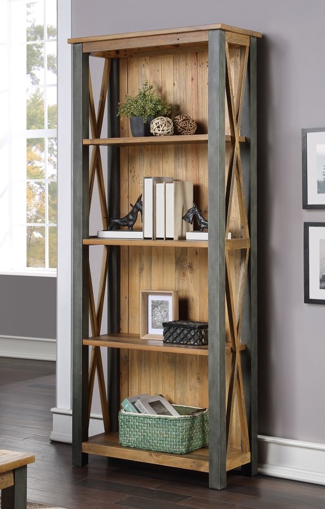 Product photograph of Urban Elegance Reclaimed Wood Tall Bookcase from Choice Furniture Superstore.