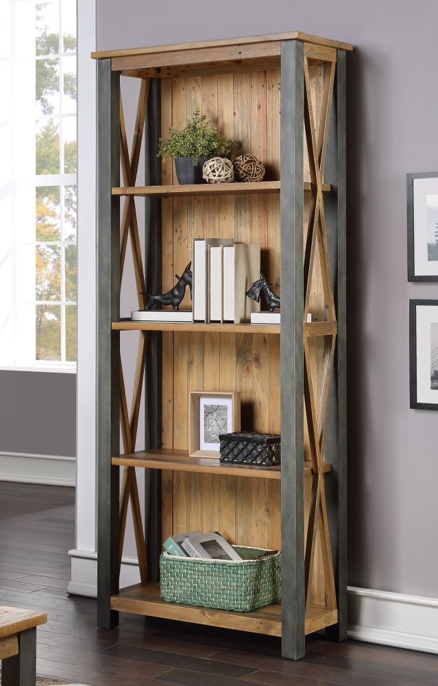 Urban Elegance Reclaimed Wood Tall Bookcase