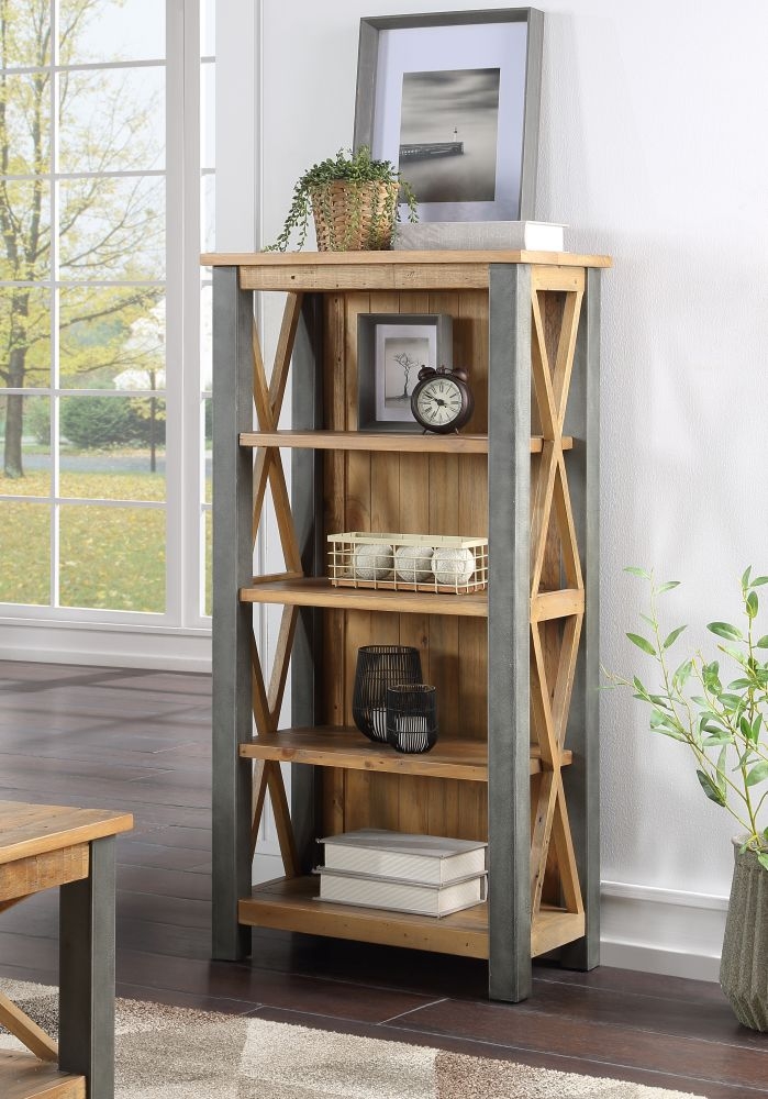 Product photograph of Urban Elegance Reclaimed Wood Small Bookcase from Choice Furniture Superstore.