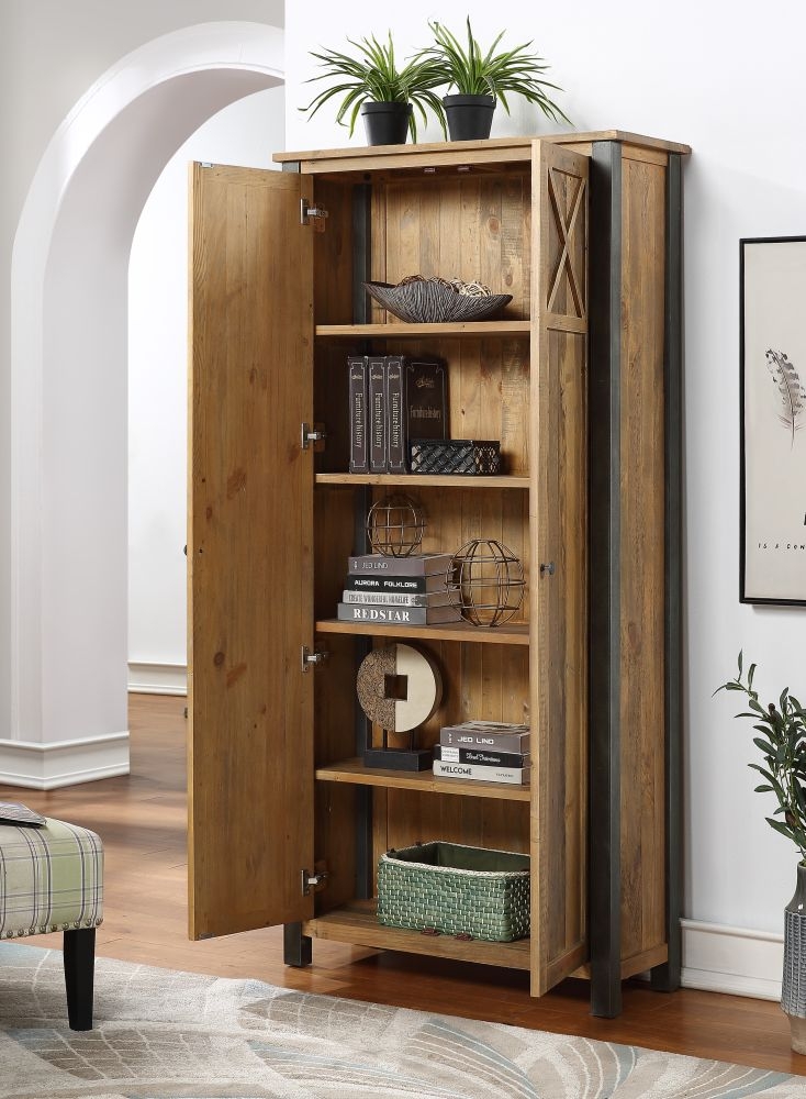 Product photograph of Urban Elegance Reclaimed Wood Storage Cabinet from Choice Furniture Superstore.
