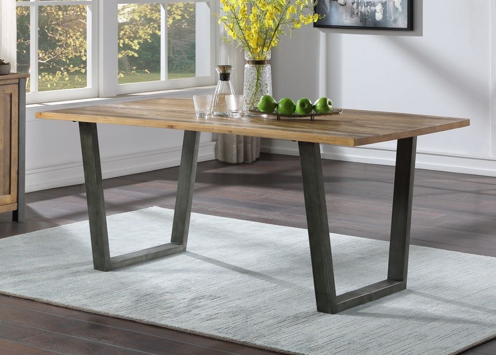 Product photograph of Urban Elegance Reclaimed Wood Dining Table - 6 Seater from Choice Furniture Superstore.