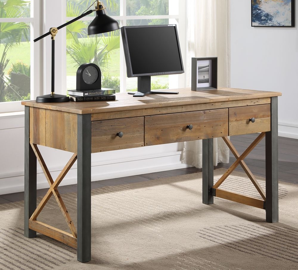 Urban Elegance Reclaimed Wood Home Office Desk