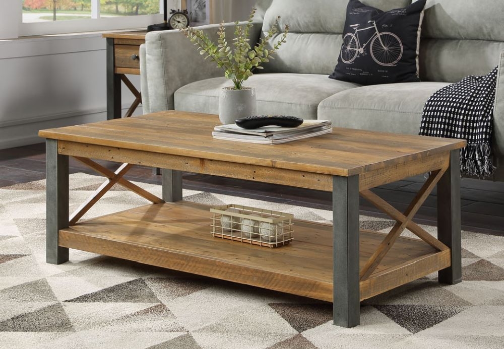 Product photograph of Urban Elegance Reclaimed Wood Coffee Table from Choice Furniture Superstore.