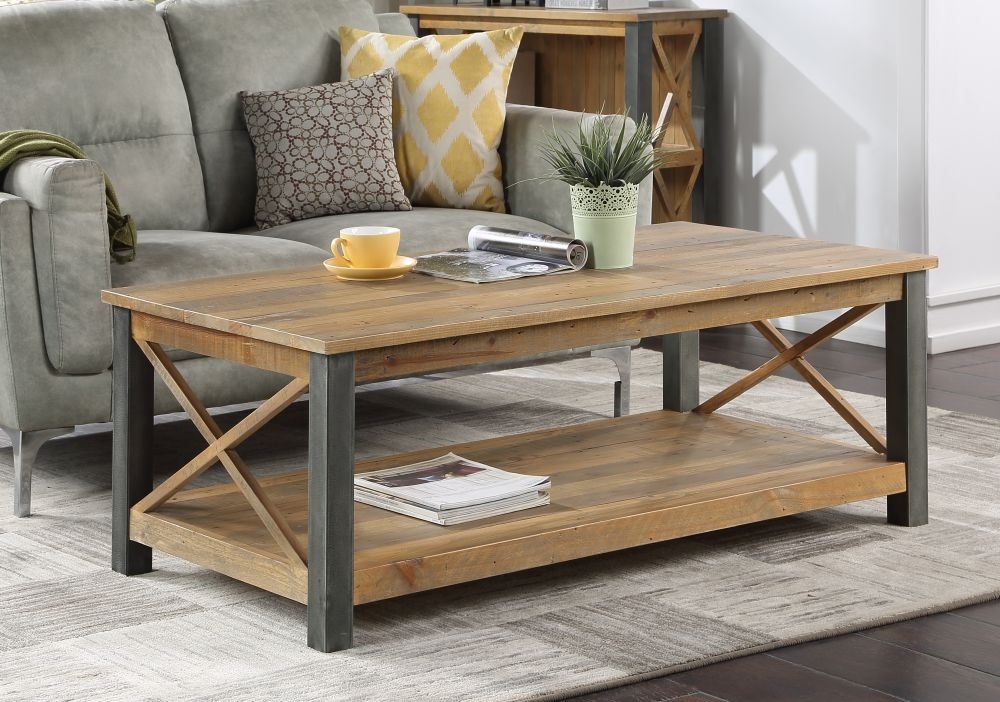 Product photograph of Urban Elegance Reclaimed Wood Large Coffee Table from Choice Furniture Superstore.