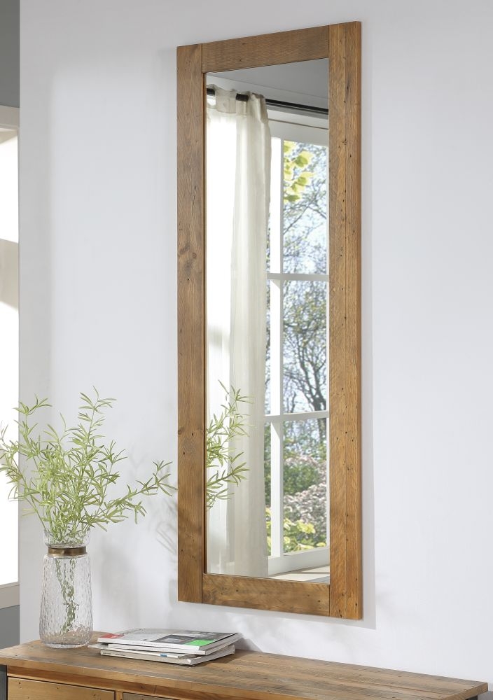 Urban Elegance Reclaimed Wood Extra Long Wall Mirror