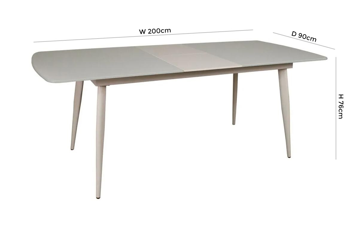 Product photograph of Riva 6-8 Extending Dining Table - Comes In White Cappuccino Grey Options from Choice Furniture Superstore.