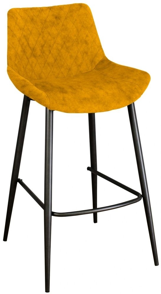 Product photograph of Sigma Saffron Fabric Bar Stool Sold In Pairs from Choice Furniture Superstore.