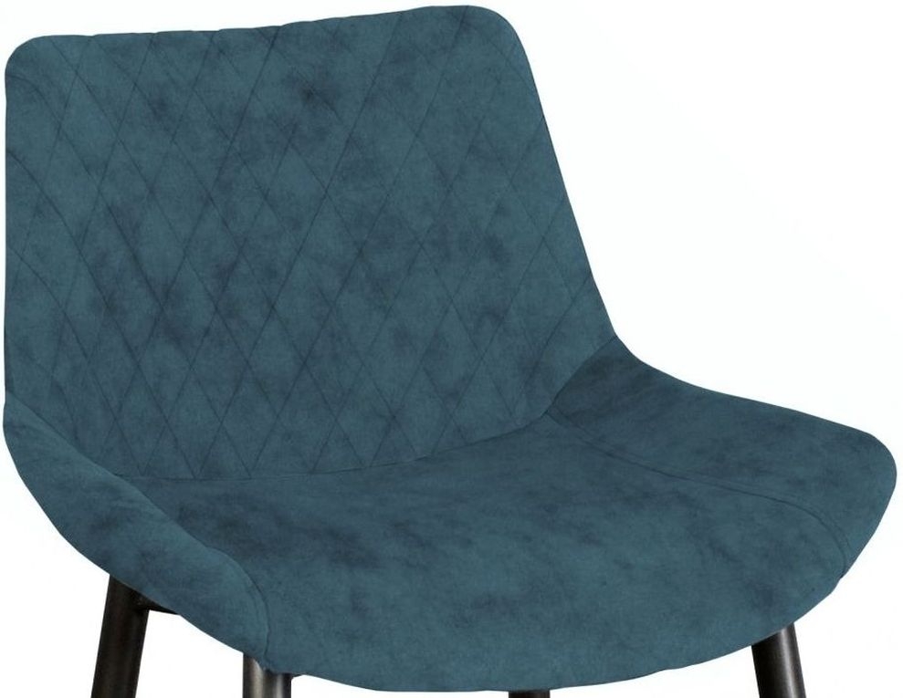 Product photograph of Sigma Mineral Blue Fabric Bar Stool Sold In Pairs from Choice Furniture Superstore.