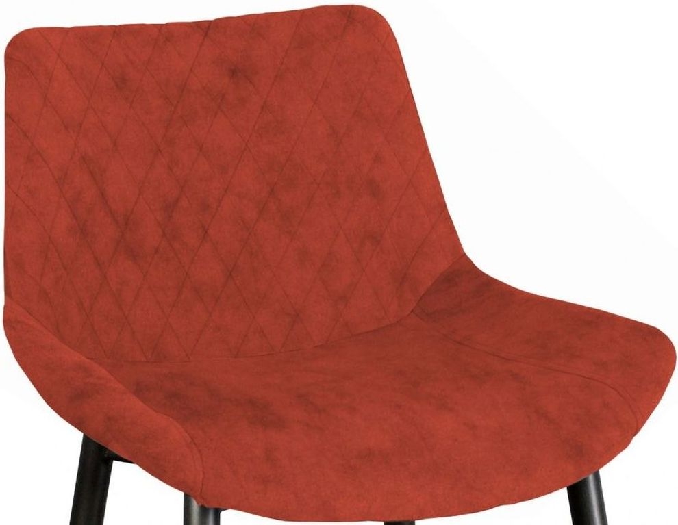 Product photograph of Sigma Burnt Orange Fabric Bar Stool Sold In Pairs from Choice Furniture Superstore.