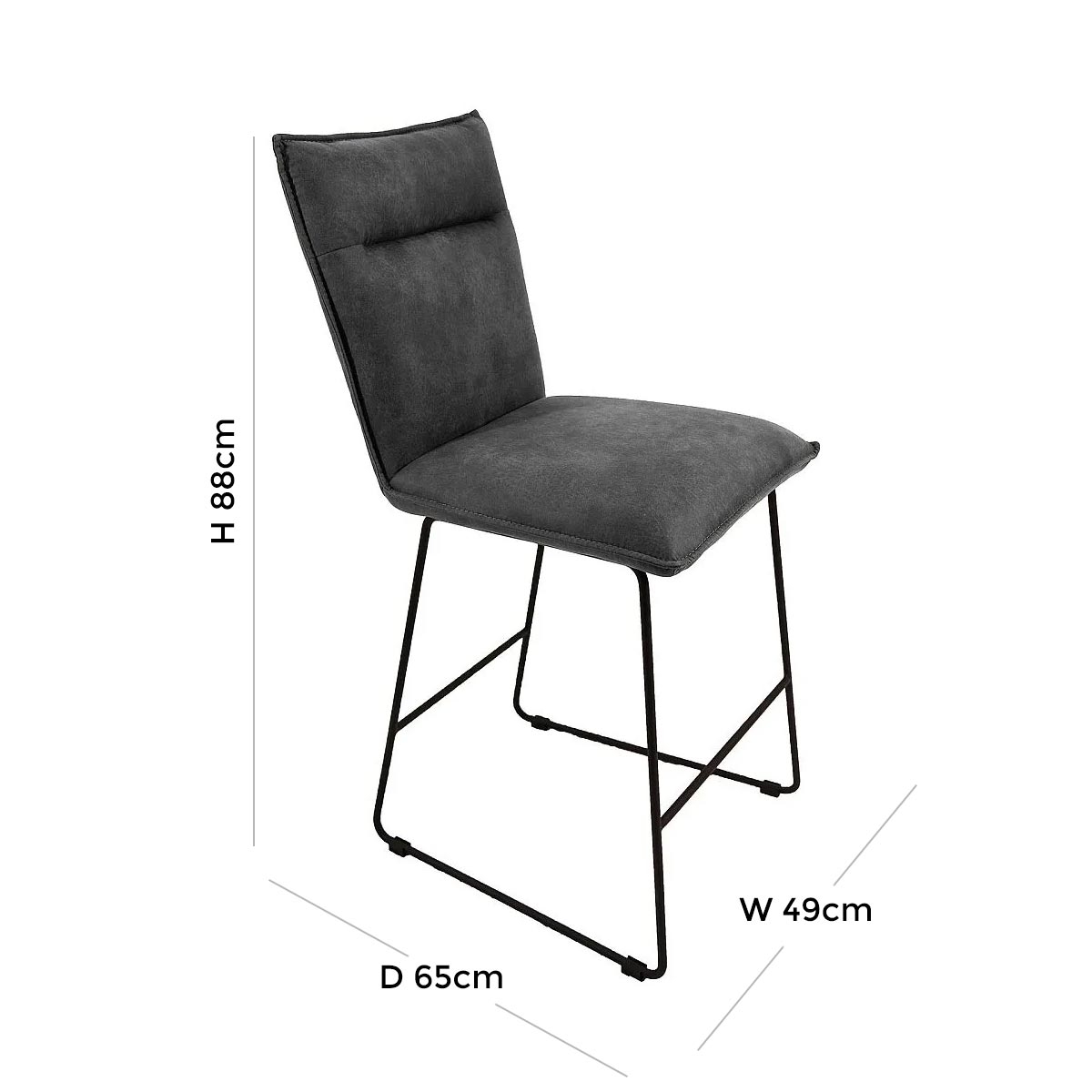 Product photograph of Set Of 2 Larson Grey Fabric Bar Stool With Back from Choice Furniture Superstore.