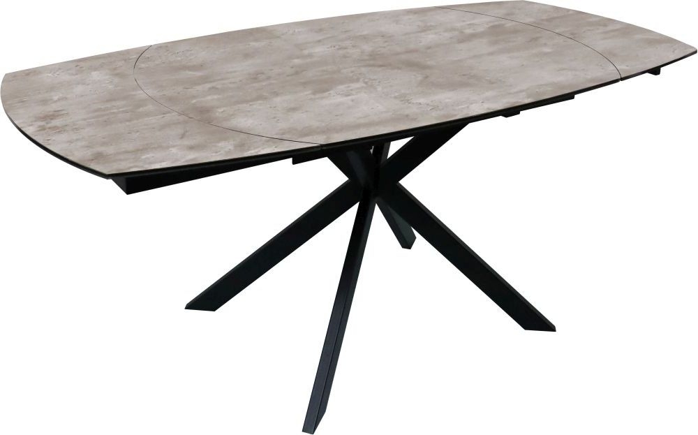 Product photograph of Tetro Motion Concrete Effect 4-6 Seater Extending Dining Table from Choice Furniture Superstore.