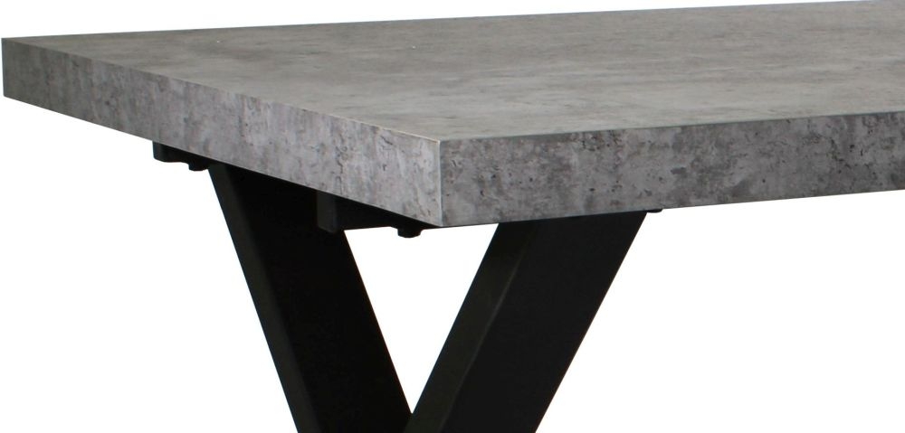 Product photograph of Fusion Stone Effect Dining Table - 6 Seater from Choice Furniture Superstore.