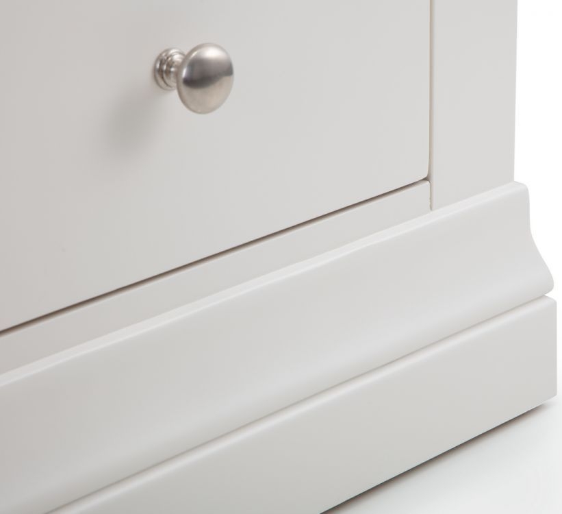 Product photograph of Clermont Chest 4 3 Drawer - Comes In White And Light Grey Options from Choice Furniture Superstore.