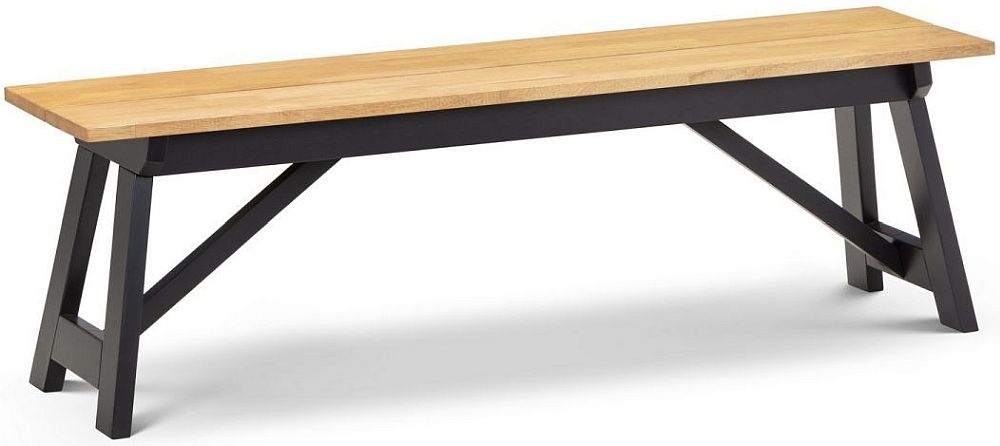 Product photograph of Hockley Oak Rubberwood Dining Bench from Choice Furniture Superstore.