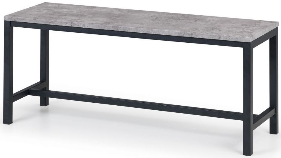Product photograph of Staten Concrete Effect Dining Bench from Choice Furniture Superstore.