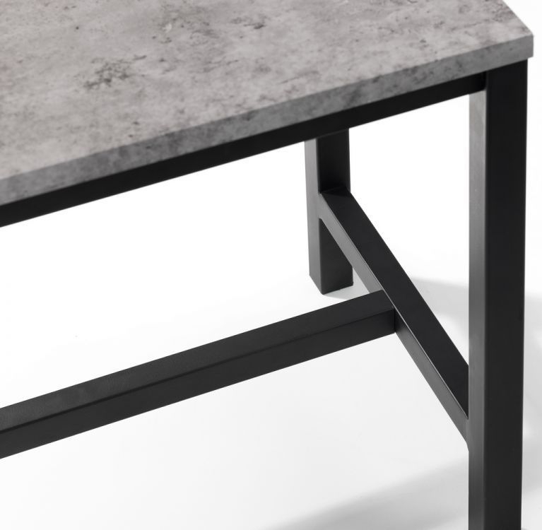 Product photograph of Staten Concrete Effect Dining Bench from Choice Furniture Superstore.