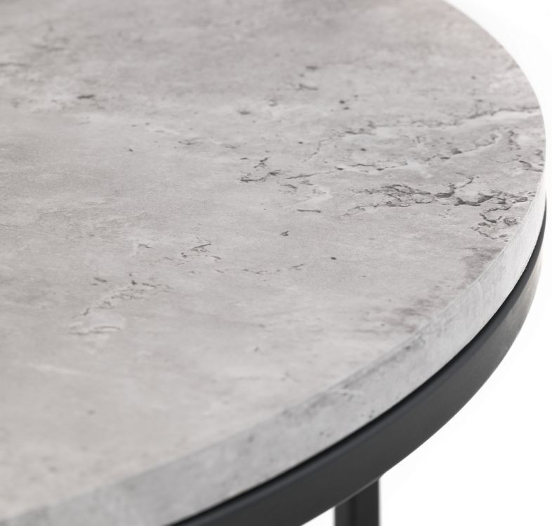 Product photograph of Staten Concrete Effect Round Nest Of 2 Coffee Tables from Choice Furniture Superstore.