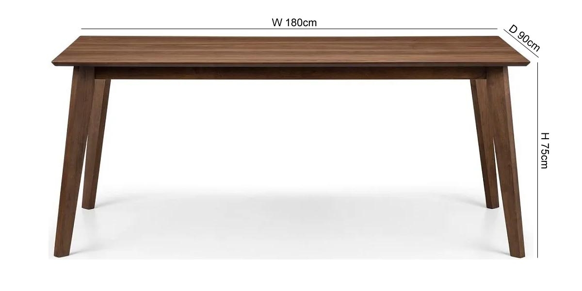 Product photograph of Berkeley Walnut Dining Table - 6 Seater from Choice Furniture Superstore.