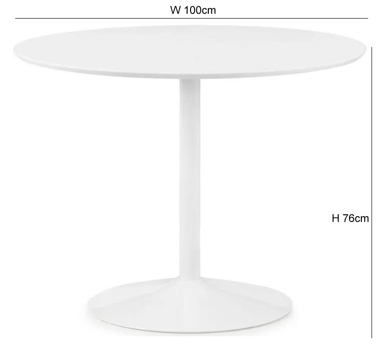 Product photograph of Blanco Pure White Effect Round Dining Table - 2 Seater from Choice Furniture Superstore.