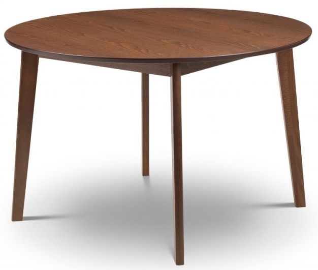 Product photograph of Farringdon Walnut Circular Dining Table - 4 Seater from Choice Furniture Superstore.