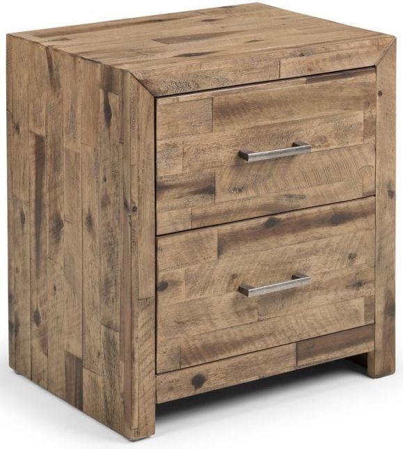 Product photograph of Hoxton Oak 2 Drawer Bedside Cabinet from Choice Furniture Superstore.