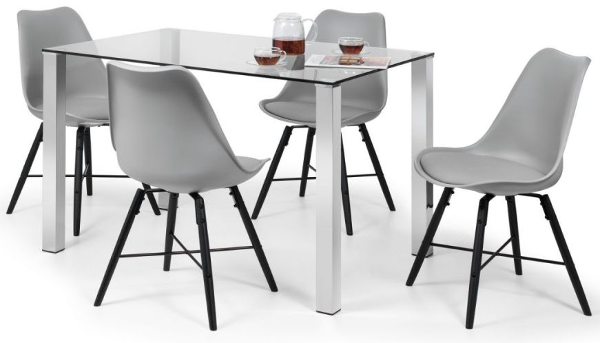 Product photograph of Set Of 2 Kari Grey Faux Leather Dining Chair from Choice Furniture Superstore.