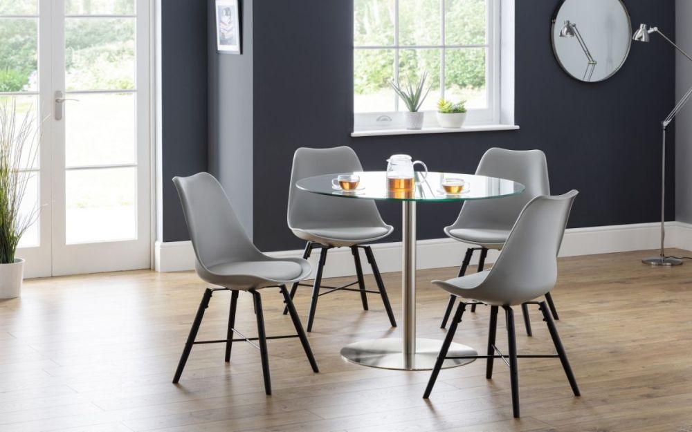 Product photograph of Set Of 2 Kari Grey Faux Leather Dining Chair from Choice Furniture Superstore.