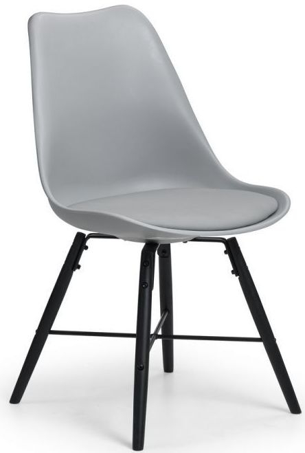 Product photograph of Set Of 2 Kari Grey Faux Leather Dining Chair from Choice Furniture Superstore.