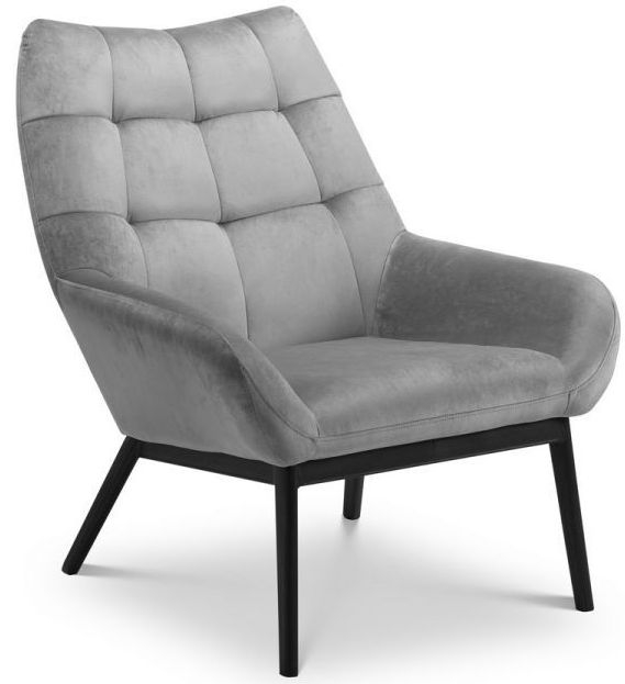 Product photograph of Lucerne Grey Velvet Fabric Dining Chair Sold In Pairs from Choice Furniture Superstore.