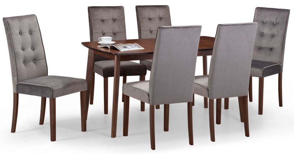 Product photograph of Set Of 2 Madrid Grey Fabric Dining Chair from Choice Furniture Superstore.