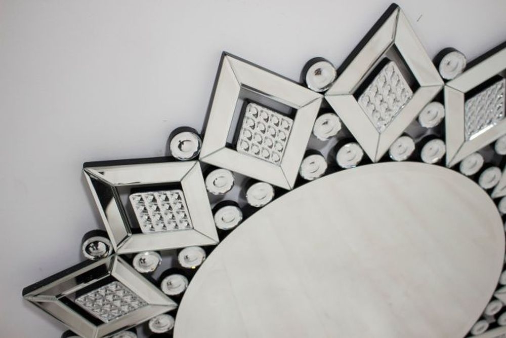 Product photograph of Loughton Star Wall Mirror - 90cm X 90cm from Choice Furniture Superstore.