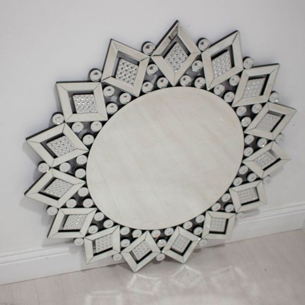 Product photograph of Loughton Star Wall Mirror - 90cm X 90cm from Choice Furniture Superstore.