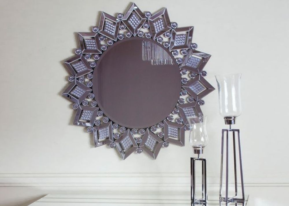 Product photograph of Loughton Star Wall Mirror - 90cm X 90cm from Choice Furniture Superstore.