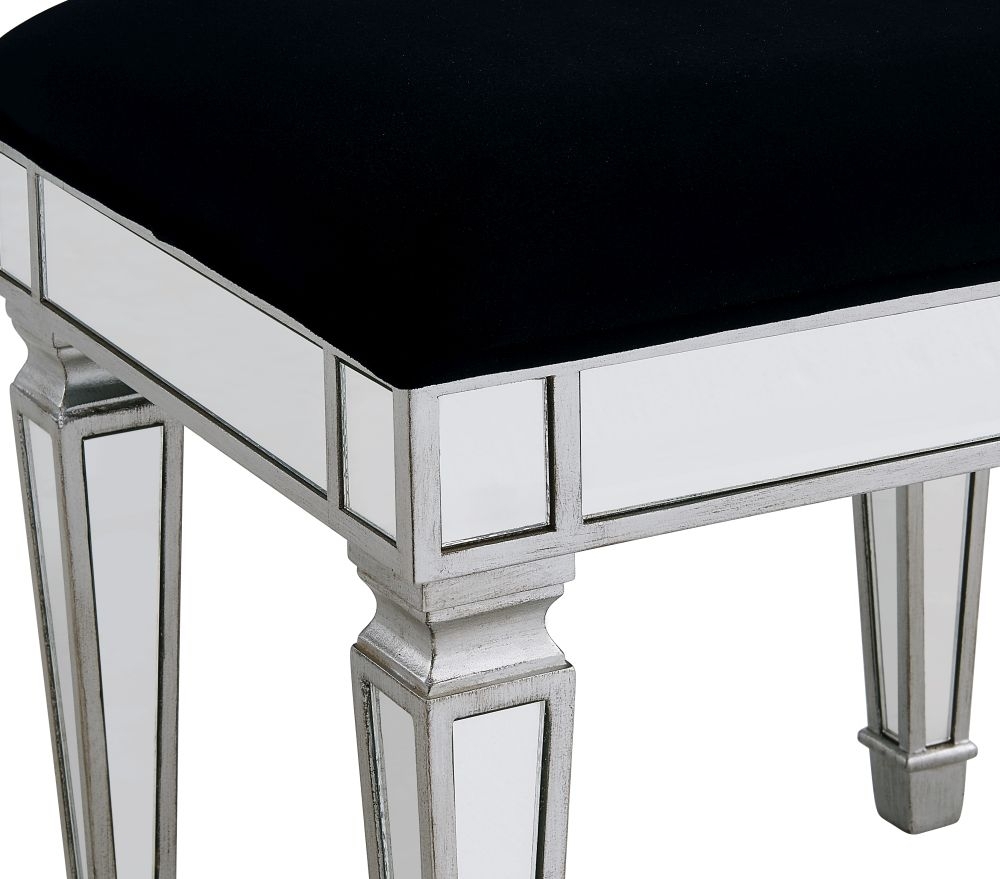 Product photograph of Sofia Mirrored Dressing Stool from Choice Furniture Superstore.