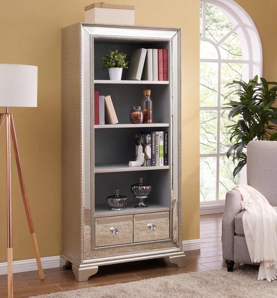Product photograph of Sofia Mirrored Bookcase from Choice Furniture Superstore.