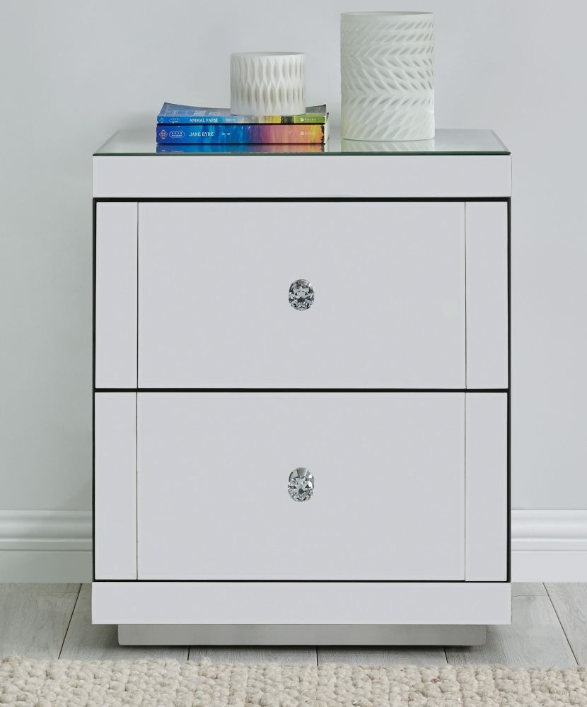 Product photograph of Hollywood Mirrored Side Table from Choice Furniture Superstore.