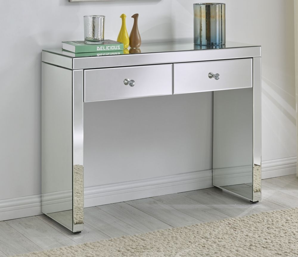 Product photograph of Hollywood Mirrored Console Table from Choice Furniture Superstore.