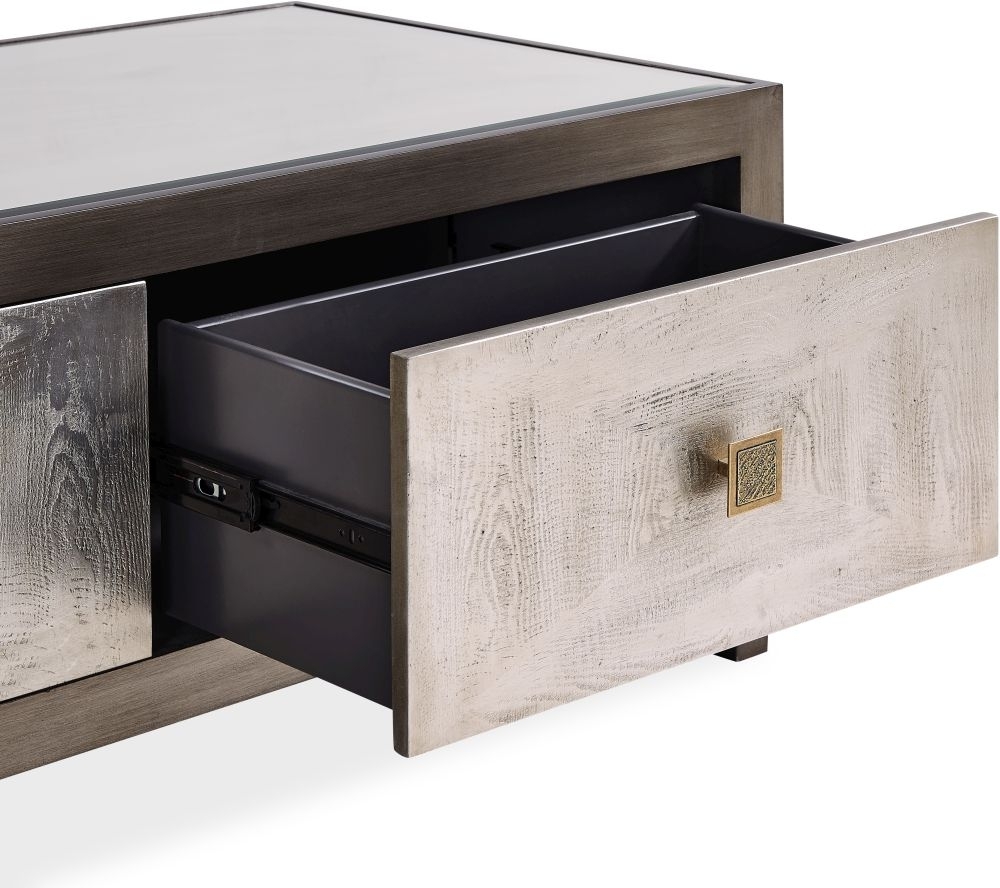 Product photograph of Nova Coffee Table With Glass Top from Choice Furniture Superstore.