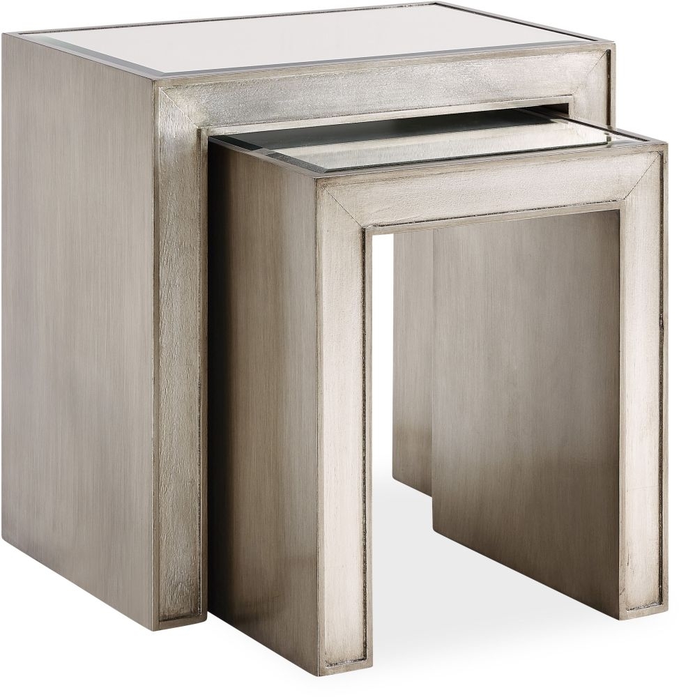 Product photograph of Belfast Champagne Nest Of 2 Tables from Choice Furniture Superstore.