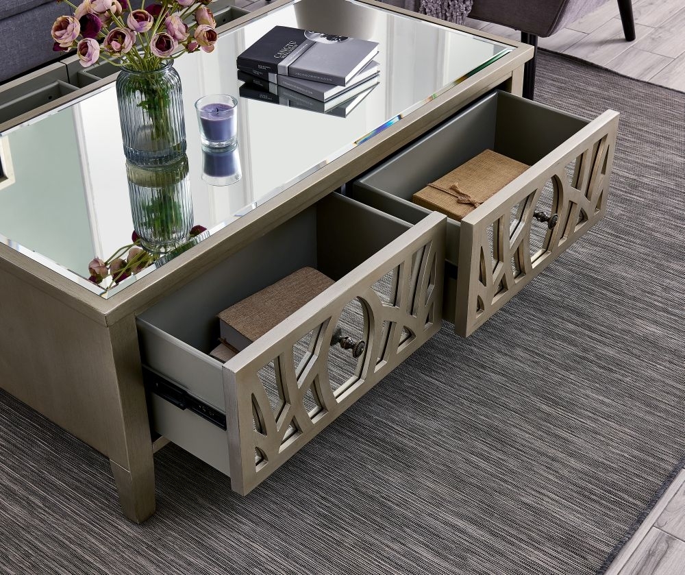 Product photograph of Gallo Mirrored Coffee Table from Choice Furniture Superstore.