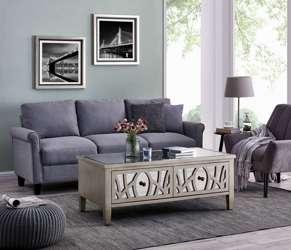 Product photograph of Gallo Mirrored Coffee Table from Choice Furniture Superstore.