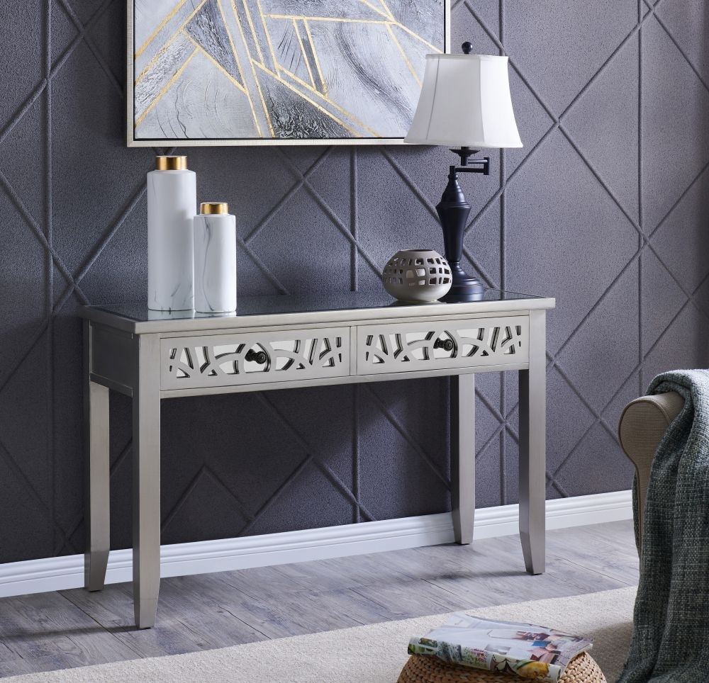 Product photograph of Gallo Mirrored Console Table from Choice Furniture Superstore.