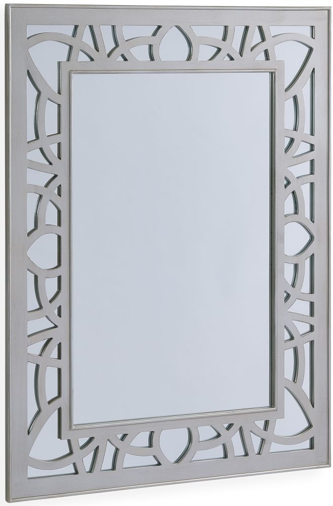 Product photograph of Cardiff Grey Mirrored Console Table With Mirror from Choice Furniture Superstore.