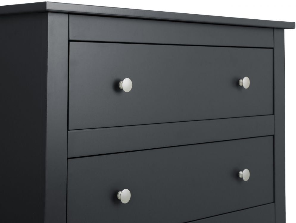 Product photograph of Radley Anthracite 4 Drawer Chest from Choice Furniture Superstore.