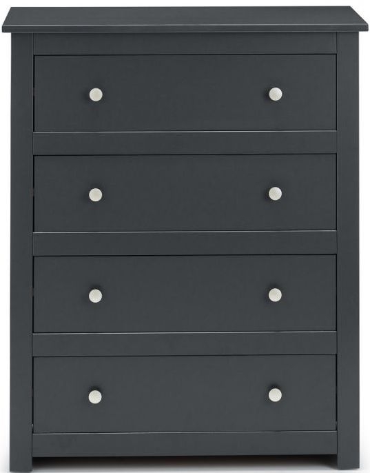 Product photograph of Radley Anthracite 4 Drawer Chest from Choice Furniture Superstore.