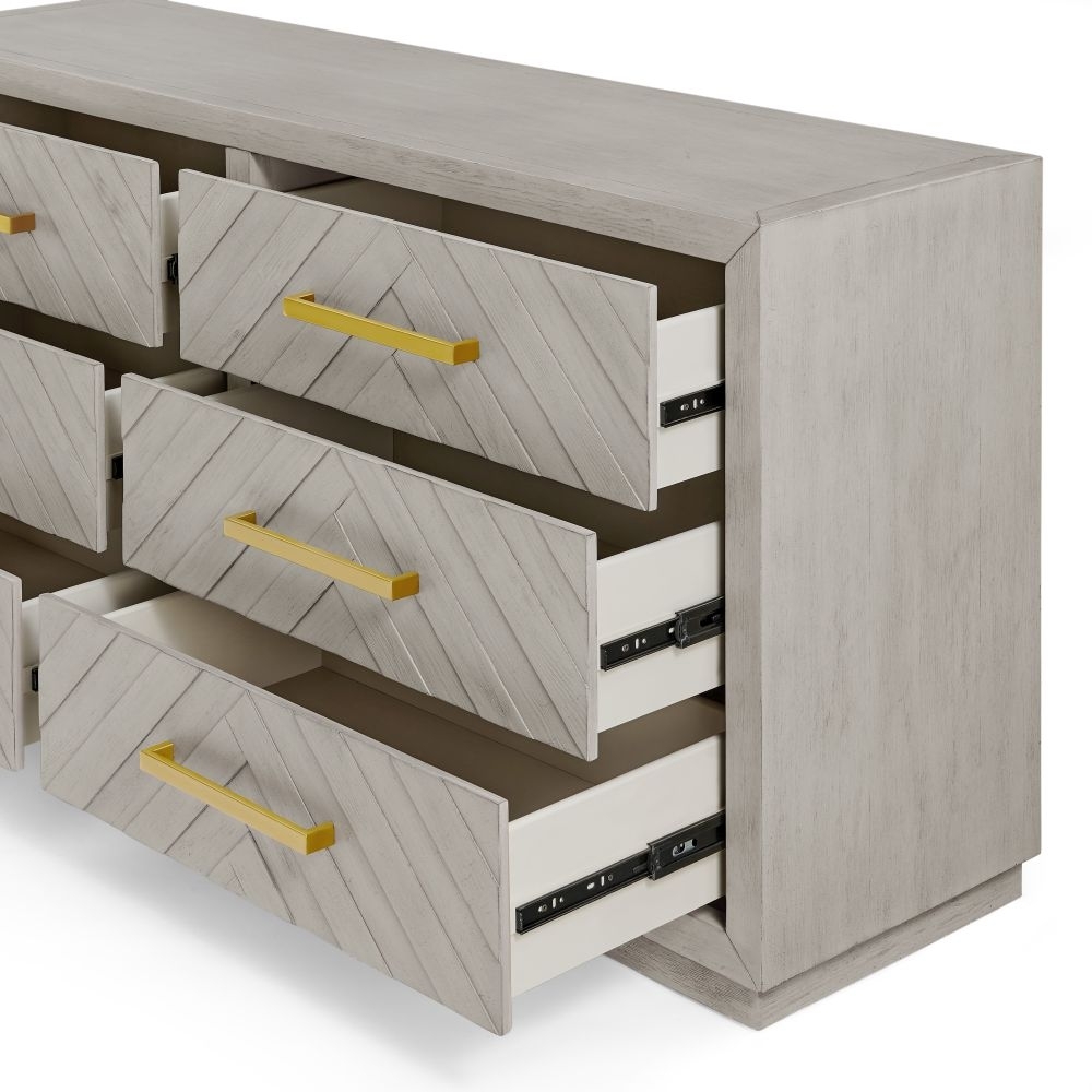 Product photograph of Gilroy 6 Drawer Wide Chest from Choice Furniture Superstore.