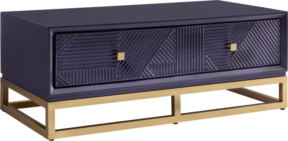 Product photograph of Orlando Black Geometric Design Coffee Table from Choice Furniture Superstore.